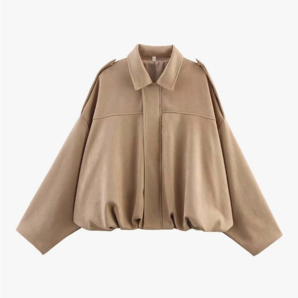 Women's Tan Oversized Jacket